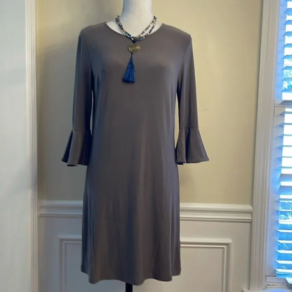 Charlie Paige Trumpet Sleeve Dress
